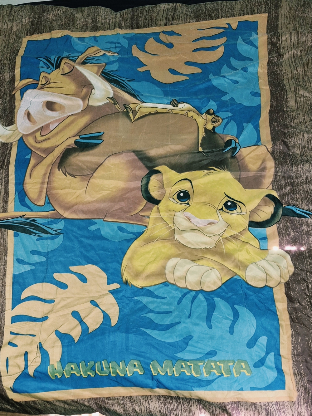 Disney THE LION KING Vintage Twin Comforter Simba Timon Pumbaa HAKUNA MATATA